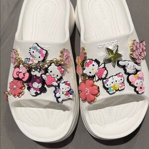 CROCS White Sandals with Cute Charms